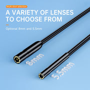 AN112 2 in 1 USB-C / Type-C + 8 Pin Interface 5.5mm HD Industry Endoscope, Length:1m Hard Tube