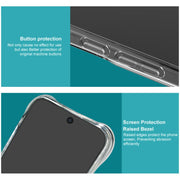For iPhone 16 IMAK Corrugated Texture Airbag TPU Phone Case(Transparent)