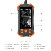 T20 4.3 inch IPS Screen 8mm Single Camera IP67 Water-resistant Hard Cable Digital Endoscope, Length:10m(Black Orange)