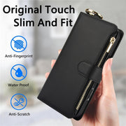 For iPhone 16 Pro Crossbody Ring Multifunctional Wallet Leather Phone Case(Black)