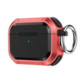 For AirPods Pro / Pro 2 Armor TPU + PC Earbuds Box Protective Case with Metal Buckle(Red) - For AirPods Pro 2 by PMC Jewellery | Online Shopping South Africa | PMC Jewellery | Buy Now Pay Later Mobicred