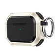 For AirPods Pro / Pro 2 Armor TPU + PC Earbuds Box Protective Case with Metal Buckle(Gold) - For AirPods Pro 2 by PMC Jewellery | Online Shopping South Africa | PMC Jewellery | Buy Now Pay Later Mobicred