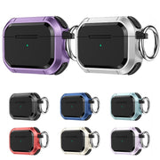 For AirPods Pro / Pro 2 Armor TPU + PC Earbuds Box Protective Case with Metal Buckle(Violet)