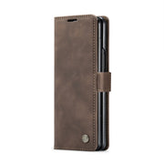 For Samsung Galaxy Z Fold6 5G CaseMe 013 Multifunctional Horizontal Flip Leather Phone Case(Coffee)