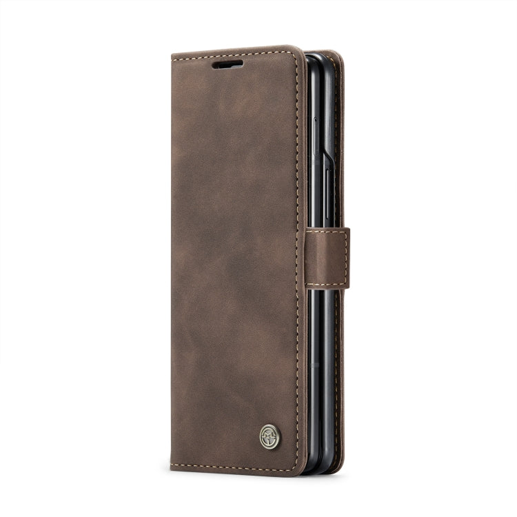 For Samsung Galaxy Z Fold6 5G CaseMe 013 Multifunctional Horizontal Flip Leather Phone Case(Coffee)