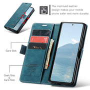 For Samsung Galaxy Z Fold6 5G CaseMe 013 Multifunctional Horizontal Flip Leather Phone Case(Blue)