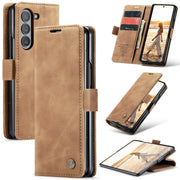 For Samsung Galaxy Z Fold6 5G CaseMe 013 Multifunctional Horizontal Flip Leather Phone Case(Brown)