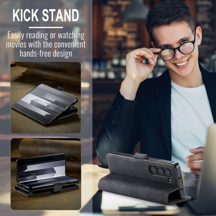 For Samsung Galaxy Z Fold6 5G CaseMe 013 Multifunctional Horizontal Flip Leather Phone Case(Black)