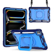 For iPad Pro 11 2024 Handle Grip Holder Silicone Hybrid PC Tablet Case with Strap(Navy Blue Blue) - iPad Pro 11 2024 Cases by PMC TechLife | Online Shopping South Africa | PMC TechLife | Buy Now Pay Later Mobicred