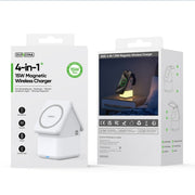 DUZZONA W20 4 in 1 15W Magnetic Wireless Charger Station(White)