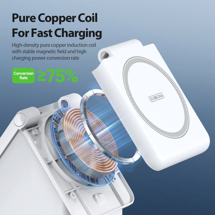 DUZZONA W20 4 in 1 15W Magnetic Wireless Charger Station(White)