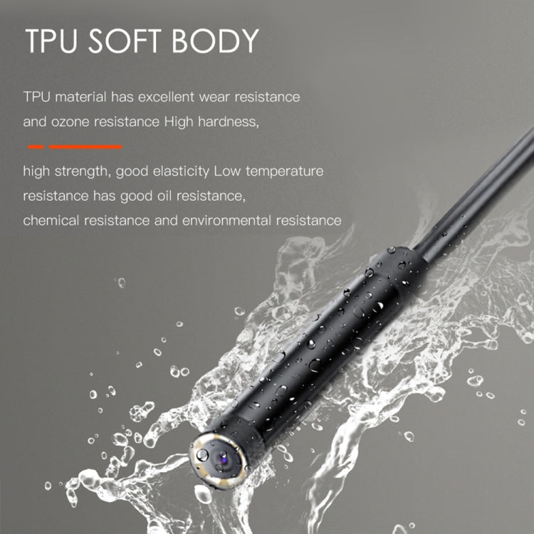 T21 4.5 inch IPS Color Screen 8mm Single Camera Split Hard Cable Industrial Endoscope, Length:5m(Black Red)