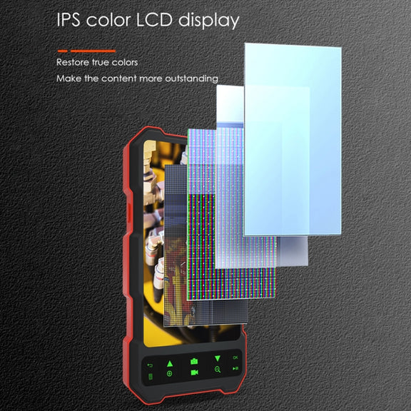 T21 4.5 inch IPS Color Screen 3.9mm Single Camera Split Hard Cable Industrial Endoscope, Length:1m(Black Red)
