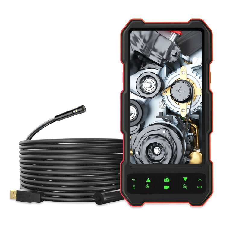 T21 4.5 inch IPS Color Screen 7.9mm Dual Camera Split Hard Cable Industrial Endoscope, Length:2m(Black Red)