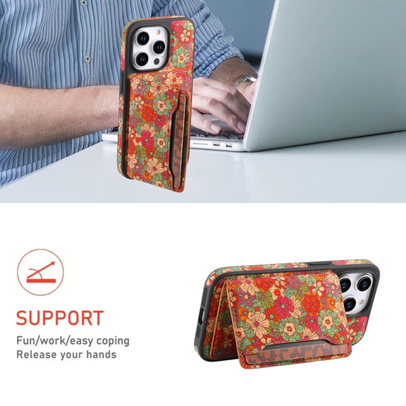 For iPhone 16 Pro Max MagSafe Detachable Card Slot Holder Phone Case(Red)
