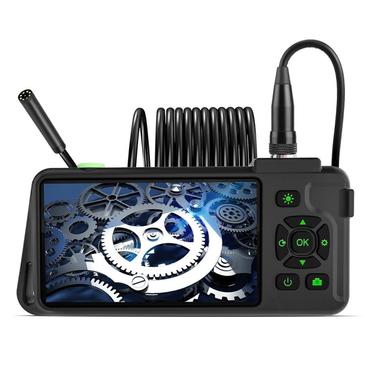 T22 4.5 inch IPS Color Screen 8mm Single Camera Hard Cable Industrial Endoscope, Length:2m(Black Orange)