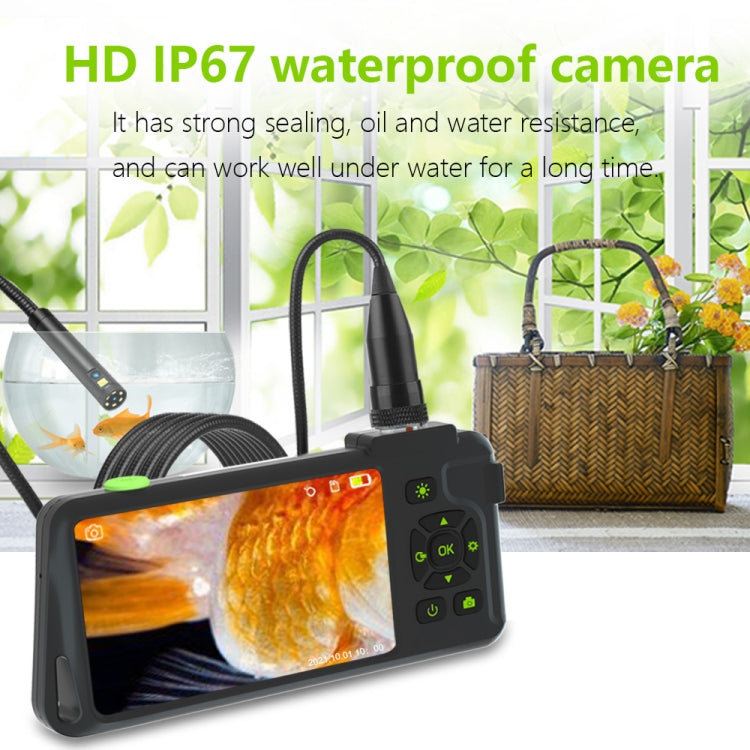 T22 4.5 inch IPS Color Screen 8mm Single Camera Hard Cable Industrial Endoscope, Length:5m(Black Orange)