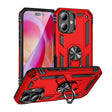 For iPhone 16 Shockproof TPU Hybrid PC Phone Case with Holder(Red) - iPhone 16 Cases by PMC TechLife | Online Shopping South Africa | PMC TechLife | Buy Now Pay Later Mobicred