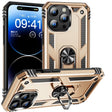 For iPhone 16 Pro Shockproof TPU Hybrid PC Phone Case with Holder(Gold) - iPhone 16 Pro Cases by PMC TechLife | Online Shopping South Africa | PMC TechLife | Buy Now Pay Later Mobicred