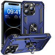 For iPhone 16 Pro Shockproof TPU Hybrid PC Phone Case with Holder(Blue) - iPhone 16 Pro Cases by PMC TechLife | Online Shopping South Africa | PMC TechLife | Buy Now Pay Later Mobicred