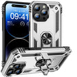 For iPhone 16 Pro Shockproof TPU Hybrid PC Phone Case with Holder(Silver) - iPhone 16 Pro Cases by PMC TechLife | Online Shopping South Africa | PMC TechLife | Buy Now Pay Later Mobicred