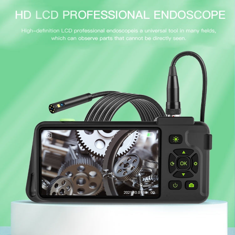 T22 4.5 inch IPS Color Screen 5.5mm Single Camera Hard Cable Industrial Endoscope, Length:5m(Black Orange)