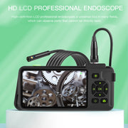T22 4.5 inch IPS Color Screen 5.5mm Single Camera Hard Cable Industrial Endoscope, Length:5m(Black Orange)