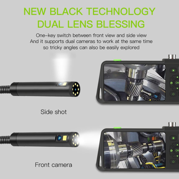 T22 4.5 inch IPS Color Screen 3.9mm Single Camera Hard Cable Industrial Endoscope, Length:1m(Black Orange)