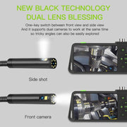 T22 4.5 inch IPS Color Screen 3.9mm Single Camera Hard Cable Industrial Endoscope, Length:2m(Black Orange)
