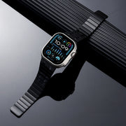 For Apple Watch Ultra 2 49mm Magnetic Stainless Steel Watch Band(Black)