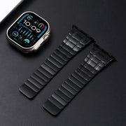 For Apple Watch Series 9 45mm Magnetic Stainless Steel Watch Band(Black)