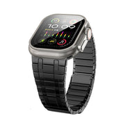 For Apple Watch Ultra 49mm Magnetic Stainless Steel Watch Band(Black)