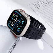 For Apple Watch Ultra 49mm Magnetic Stainless Steel Watch Band(Black)