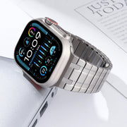 For Apple Watch SE 2022 44mm Magnetic Stainless Steel Watch Band(Titanium Gold)