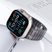 For Apple Watch SE 44mm Magnetic Stainless Steel Watch Band(Titanium Grey)