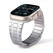 For Apple Watch Series 6 44mm Magnetic Stainless Steel Watch Band(Silver)