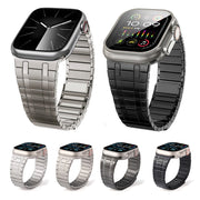 For Apple Watch SE 44mm Magnetic Stainless Steel Watch Band(Titanium Grey)