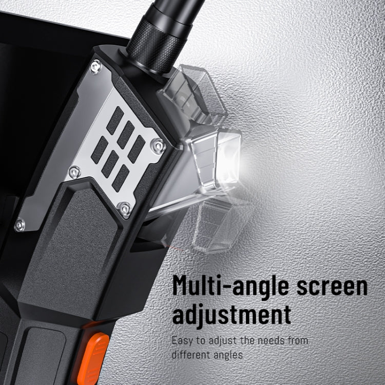 T27 5 inch IPS Color Screen 8mm Single Camera Handheld Hard Cable HD Industrial Endoscope, Length:3.5m(Orange Black)