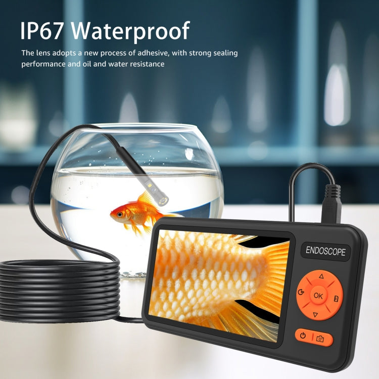 T29 5 inch IPS Screen 5.5mm Single Lens IP67 Water-resistant Industrial Endoscope With Bracket, Length:2m