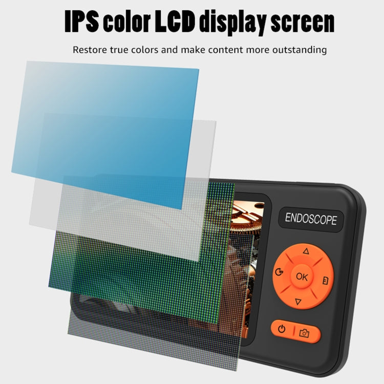T29 5 inch IPS Screen 8mm Single Lens IP67 Water-resistant Industrial Endoscope With Bracket, Length:2m