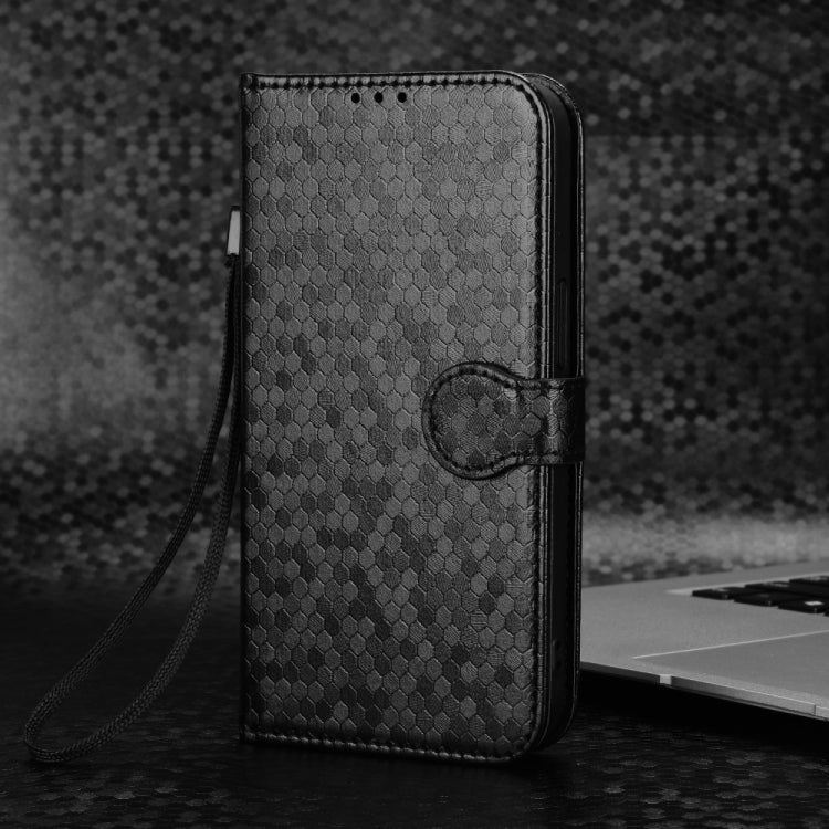 For Blackview Shark 8 Honeycomb Dot Texture Leather Phone Case(Black)