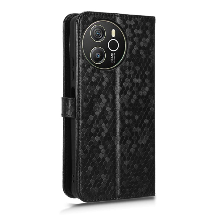 For Blackview Shark 8 Honeycomb Dot Texture Leather Phone Case(Black)