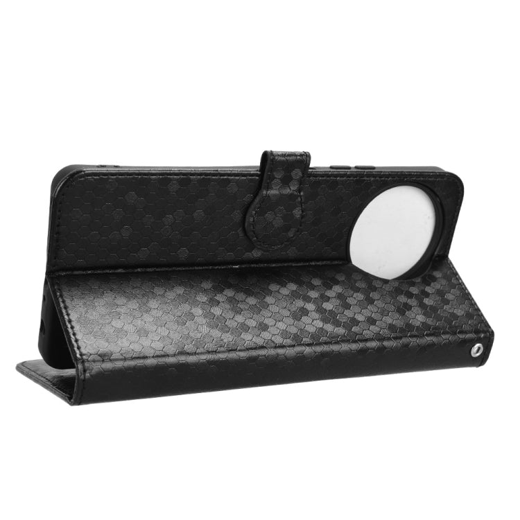 For Blackview Shark 8 Honeycomb Dot Texture Leather Phone Case(Black)