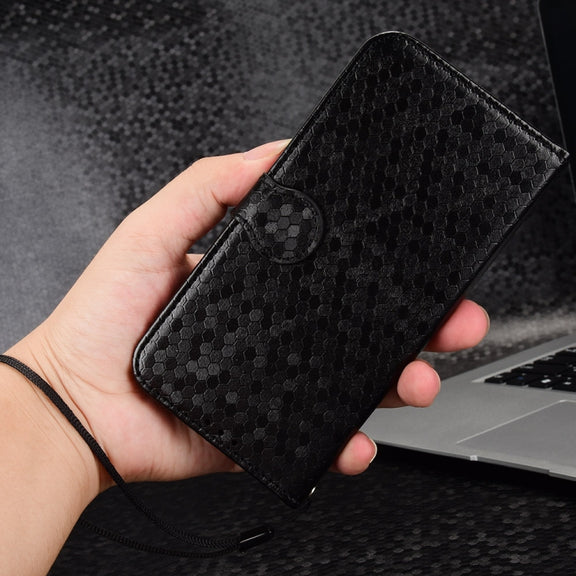 For Blackview Shark 8 Honeycomb Dot Texture Leather Phone Case(Black)