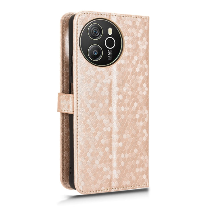 For Blackview Shark 8 Honeycomb Dot Texture Leather Phone Case(Gold)