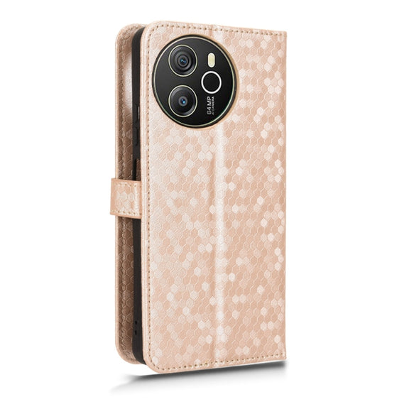For Blackview Shark 8 Honeycomb Dot Texture Leather Phone Case(Gold)