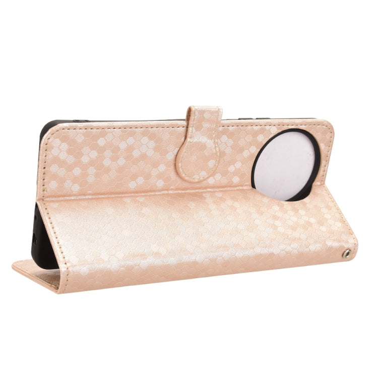 For Blackview Shark 8 Honeycomb Dot Texture Leather Phone Case(Gold)