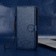 For Blackview Shark 8 Honeycomb Dot Texture Leather Phone Case(Blue)