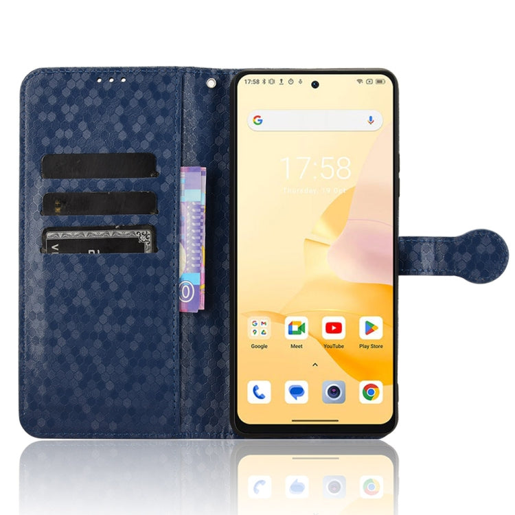 For Blackview Shark 8 Honeycomb Dot Texture Leather Phone Case(Blue)