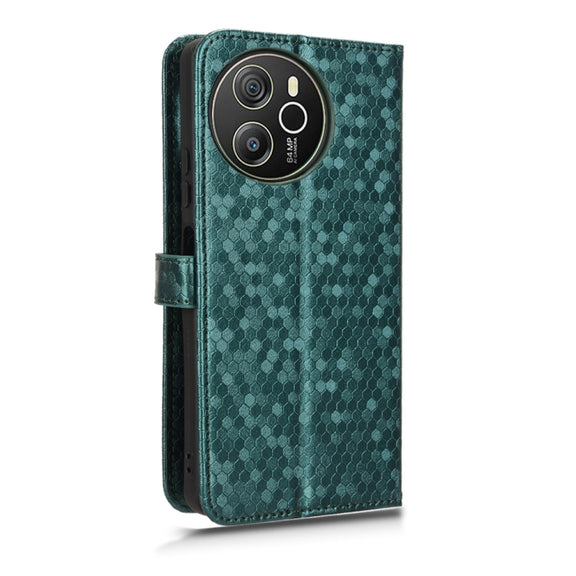 For Blackview Shark 8 Honeycomb Dot Texture Leather Phone Case(Green)